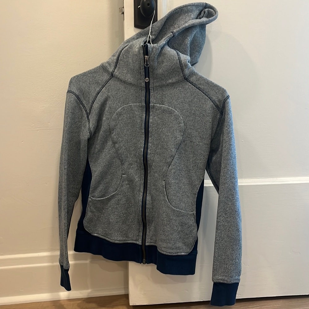 Lululemon full zip two tone blue Scuba Hoodie